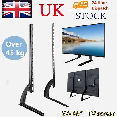 Universal Top TV Table Stand Leg Mount LED LCD Flat TV Screen 27-65  Bracket • £11.99