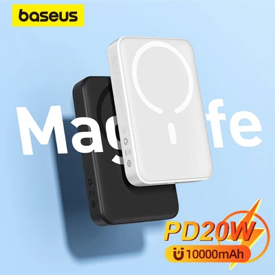 Baseus 10000mAh Power Bank Magnetic Wireless Charger  Powerbank External Battery • $45.89