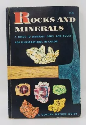 $9.99 • Buy Rocks & Minerals Guide Golden Nature Pocket Guide Vintage