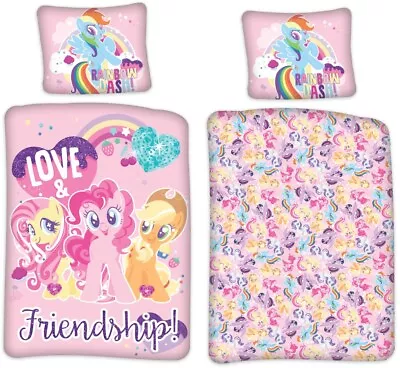 My Little Pony Toddler Size Duvet Cover Set 100 X 135 Cm 100% COTTON Applejack • £21.90