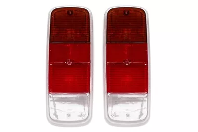 $34.95 • Buy VW Bus Tail Light Lens Red / Red / Clear 1972 - 1979 Pair