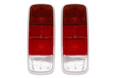 $34.95 • Buy VW Bus Tail Light Lens Red / Red / Clear 1972 - 1979 Pair