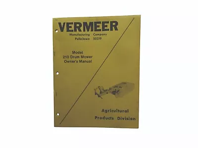 Vermeer 210 Drum Mower Manual Owner Manual • $20