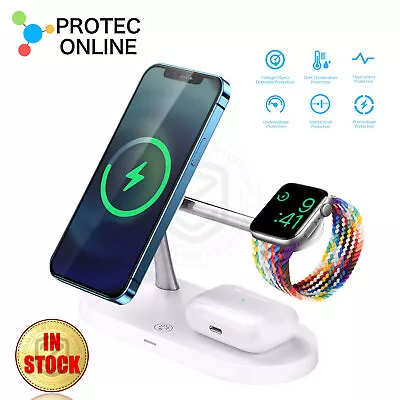 $49.95 • Buy 15W Wireless Fast Charger Magnetic Stand For Apple Magsafe Airpod IPhone Watch