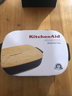 New Kitchen Aid XL Baker With Bamboo Lid - 39x23.5x7.5cm • $49.99