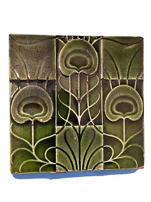 Antique Tile Fireplace Tile Art Nouveau Henry Richards • $49