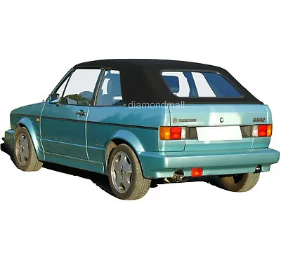 Fits VW Volkswagen Rabbit Cabriolet Golf 1980-94 Convertible Soft Top Blk Canvas • $323.10