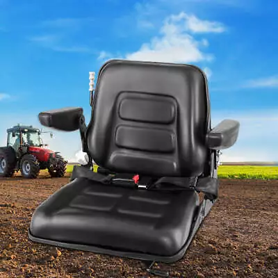 Giantz Tractor Seat Forklift Excavator Suspension Armrest Truck Chair • $176.91