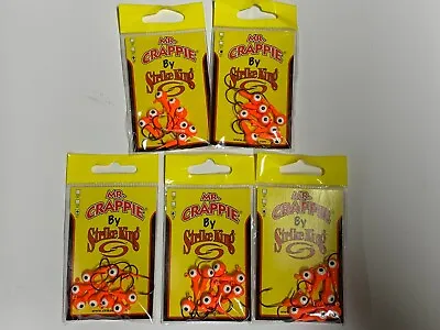 Strike King Mr Crappie Jig Heads  1/8oz Flo Orange MRCJH18-236 Lot Of 5 Bulk • $12.99