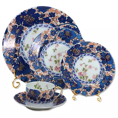 5pc Haviland Limoges Dammouse Dinner Service China Set France China Mint • £398.12