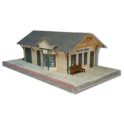 Z Scale Building 1:220 Train Station / Depot - Pre-Cut Paper Model Kit - SDZ1 • $10.06