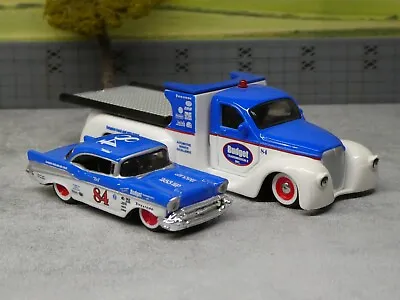 Missile Tow FLATBED Transporter + 1957 CHEVROLET BEL AIR MAISTO 1/64 Scale • $18.67