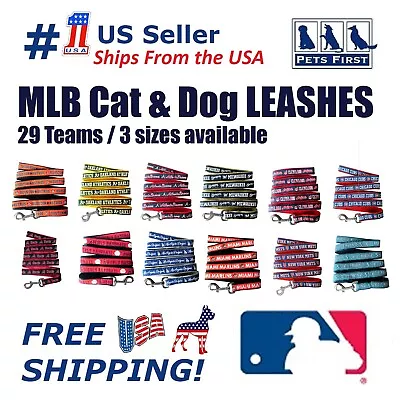Pets First MLB Licensed & Heavy Duty Dog Leash Available In 29 Teams & 3 Sizes • $15.99