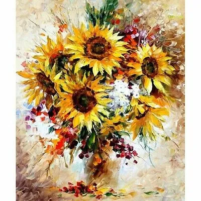 Paint By Numbers - SUN FLOWERS - Frame / Frameless / Gift-wrapping - AU Stock • $39