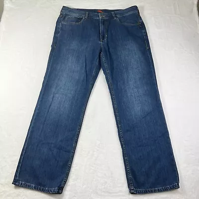 Tommy Bahama Jeans Mens 38x30 Blue Denim Cayman Relaxed Cotton Blend Stretch • $24.98