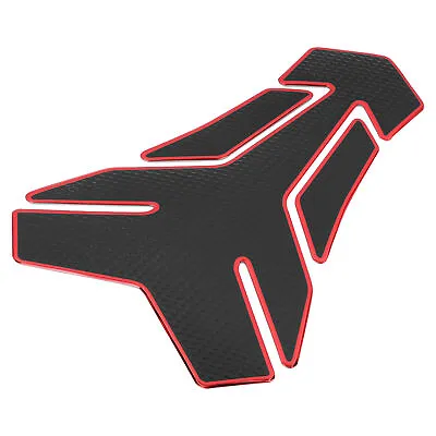 Motorcycle Fuel Tank Protector PVC Rubber Pad Emblem Badge Sticker Red Accessory • $8.83