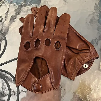 Vintage Coach Brown Leather Men S Driving Gloves “M” Excellent Condion Hungary • $100