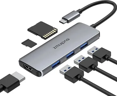 ZMUIPNG USB C Hub 6 In 1 USBC HDMI Multiport Adapter Model ZP1801 • $14.50