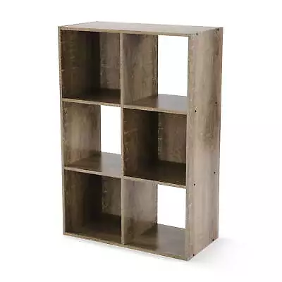 Mainstays 6-Cube Storage Organizer Rustic Brown，free Shipping • $34.84