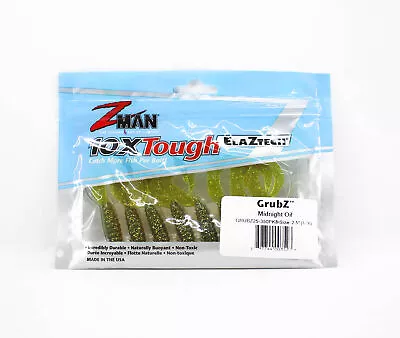 Zman Soft Lure GrubZ 2.5 Inch 8/Pack Midnight Oil (3523) • $20.90