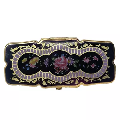 Vintage Stratton Lipview Lipstick Holder Mirror Compact Floral England • $16.99