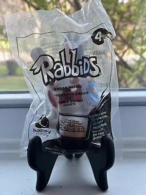 McDonalds Happy Meal Rabbids BWAAH Rabbid #4 4 1/2  Figure Ubisoft 2015 NEW • $1