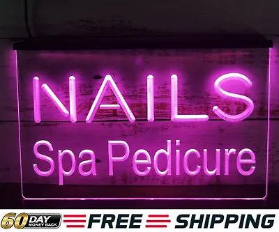 Nails Spa Pedicure Open 3D LED Neon Light Sign Beauty Salon Parlor Wall Décor • $24.99