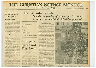 Martin Luther King Assassinated Funeral Civil Rights Bill April 10 1968 B23 • $61.55