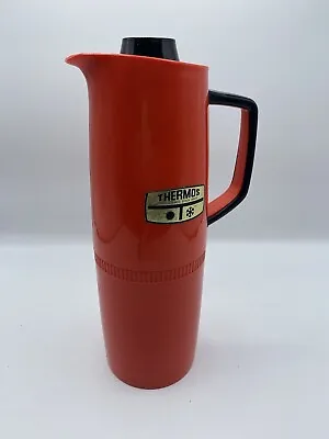 Vintage Thermos Jug Flask Model 71Q Tea Coffee Orange Vacuum Retro Camper Van • £11.50