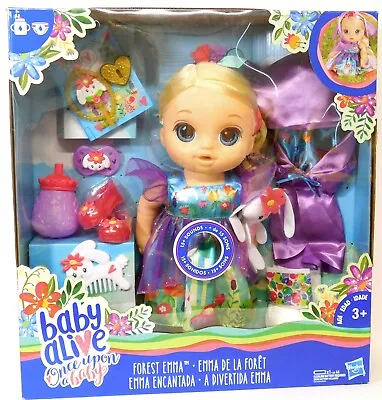 Hasbro Forest Fairy EMMA Baby Alive Doll Blonde Lovey Locket Shoes Bottle NEW • $102.79