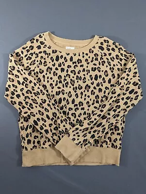 J Crew Vintage Fleece Women's XS Sweater Cheetah Leopard Print • $17.99