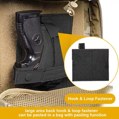 Hook & Loop Gun Holster For Concealed Carry Mounts Vehicle Car & Backpack & Desk • $14.89