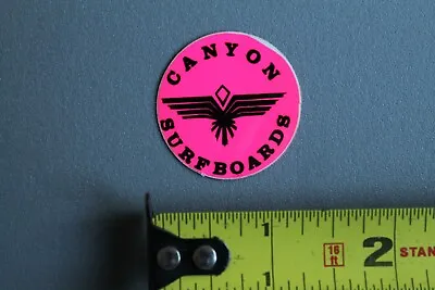 Canyon Surfboards Rusty Neon Pink Black 80's OG V58A Vintage Surfing STICKER • $18