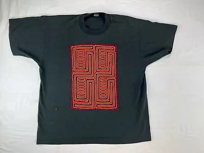 Vintage Ayahuasca Shirt Mens XL Black 90’s Trippy T-Shirt Neon Sk8 Acid Top • $27.99