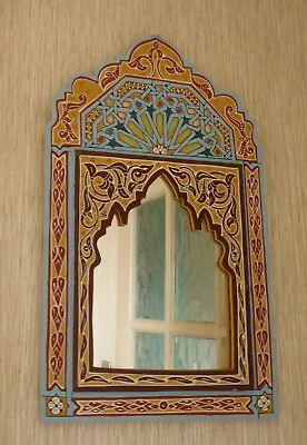 Hand Painted Oriental Moroccan Mirror 48 Cm X 28 Cm • £29.99