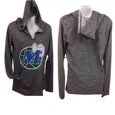 New Dallas Mavericks Womens Sizes S-M-L-XL Light Weight Gray Majestic Hoodie $70 • $17.63