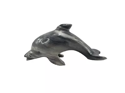 Marbled Gray White Stone Dolphin Paperweight Figurine Statue • $12.95