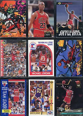 9 LOT POPULAR 90s FLEER MICHAEL JORDAN TOPPS UD BULLS LEGEND • $29.23