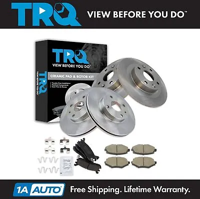 TRQ Front & Rear Premium Posi Ceramic Brake Pads & Rotor Kit For Mazda Miata • $139.95