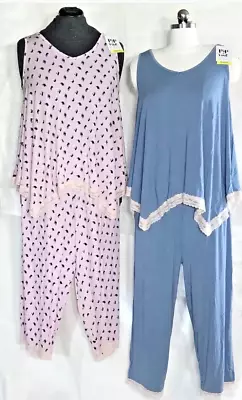 Maternity Rosie Pope Pajamas Sleep Sets Tank & Capri Pants LARGE Lot Of 2 Pairs • $29.95