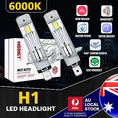 90000LM H1 LED Headlight Bulb Kit High Low Beam 160W Super Bright 6000K White • $44.93