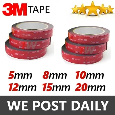 DOUBLE SIDED TAPE 3M VHB Extra Strong Heavy Duty Adhesive Sticky Tape Rolls • £7.99