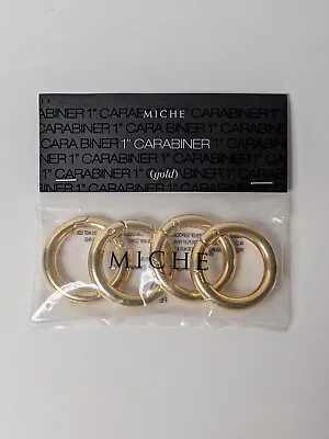 MICHE 1  Gold Carabiners 4 Pack New In Original Package Item Number 9654 • $11