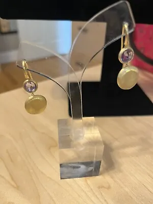 Marco Bicego Amethyst 18 Kt Yellow Gold Earrings • $899