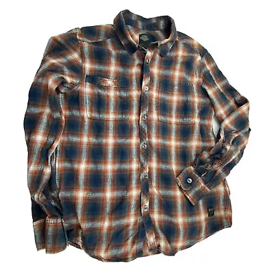 Harley Davidson Shirt Men Large Black Label Shadow Long Sleeve Plaid 96666-17VM • $24.87