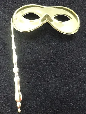 £10.99 • Buy Ladies Or Mens Gold Venetian Masquerade Ball Mask Hand Held On Stick Pocket Size