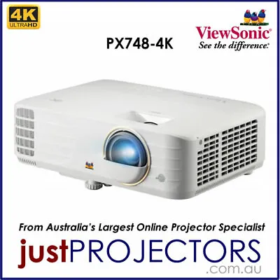 $1649 • Buy Viewsonic PX748-4K 4K Projector From Just Projectors Aussie Release 3 Year Wrnty