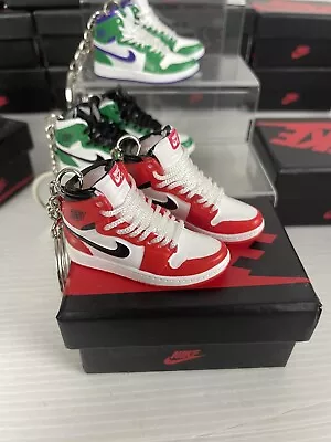 Air Jordan 1 Miles Morales Red   3 Mini Sneaker 3D Keychain Pack Box Unavailable • $26.99