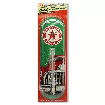 NEW! Gas & Oil TEXACO - Indoor Outdoor Metal Tin 17  Thermometer Nostalgic 40252 • $17.99