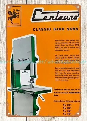 CENTAURO Band Saw 1960s Industrial Graphics Brochure TOOL Metal Tin Sign • $18.86